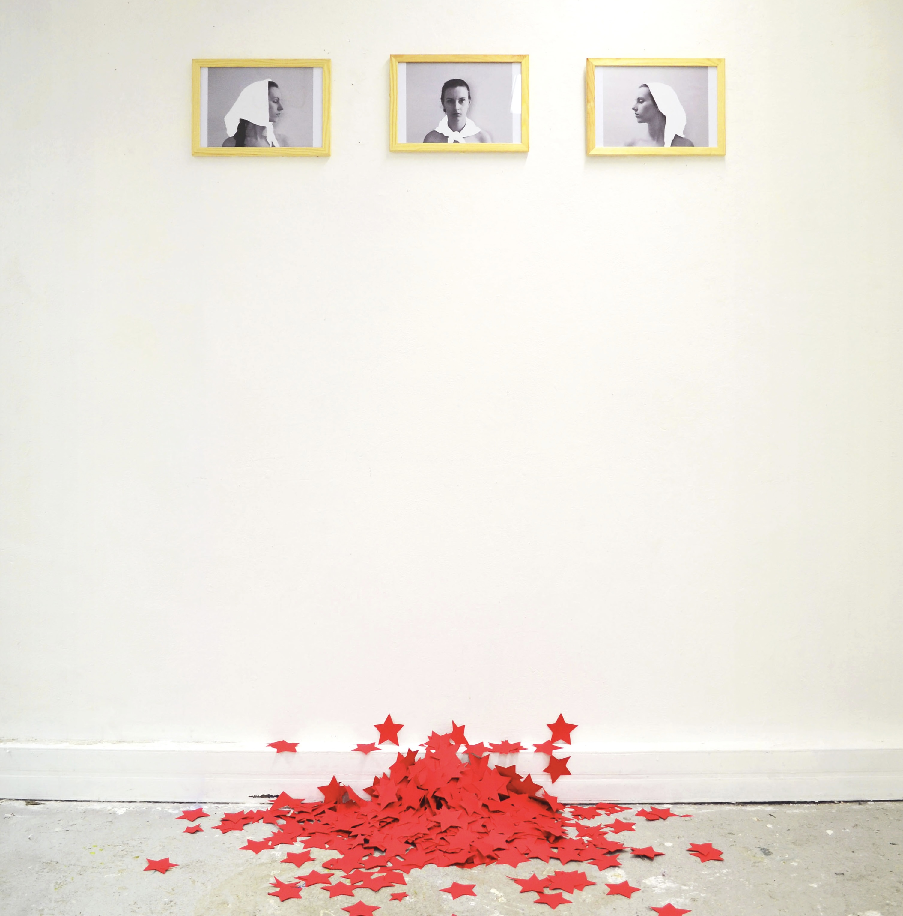 Embroidered red series